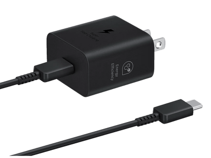Samsung Adapter 25W     Samsung Adapter 25W with type C cable